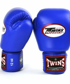 BGVL3 Twins Blue Velcro Boxing Gloves Brands