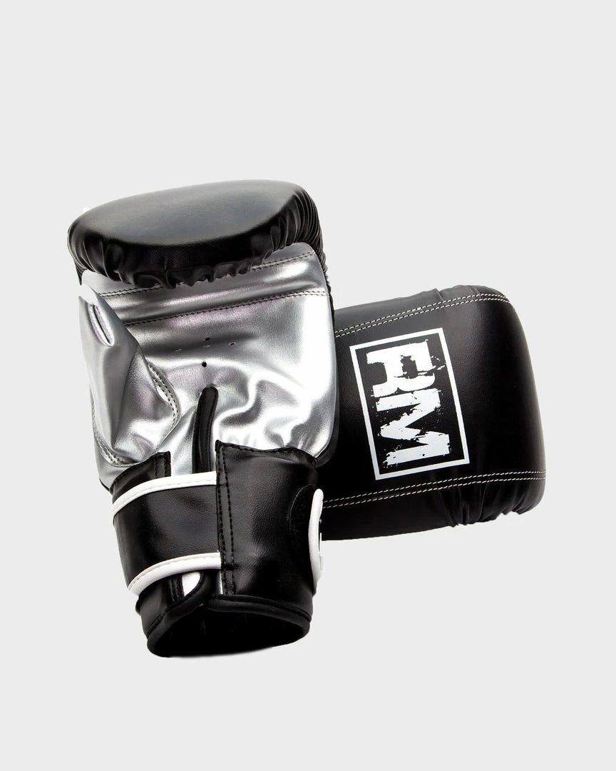RingMaster Sports Synthetic Leather Bag Mitts Black Boxing