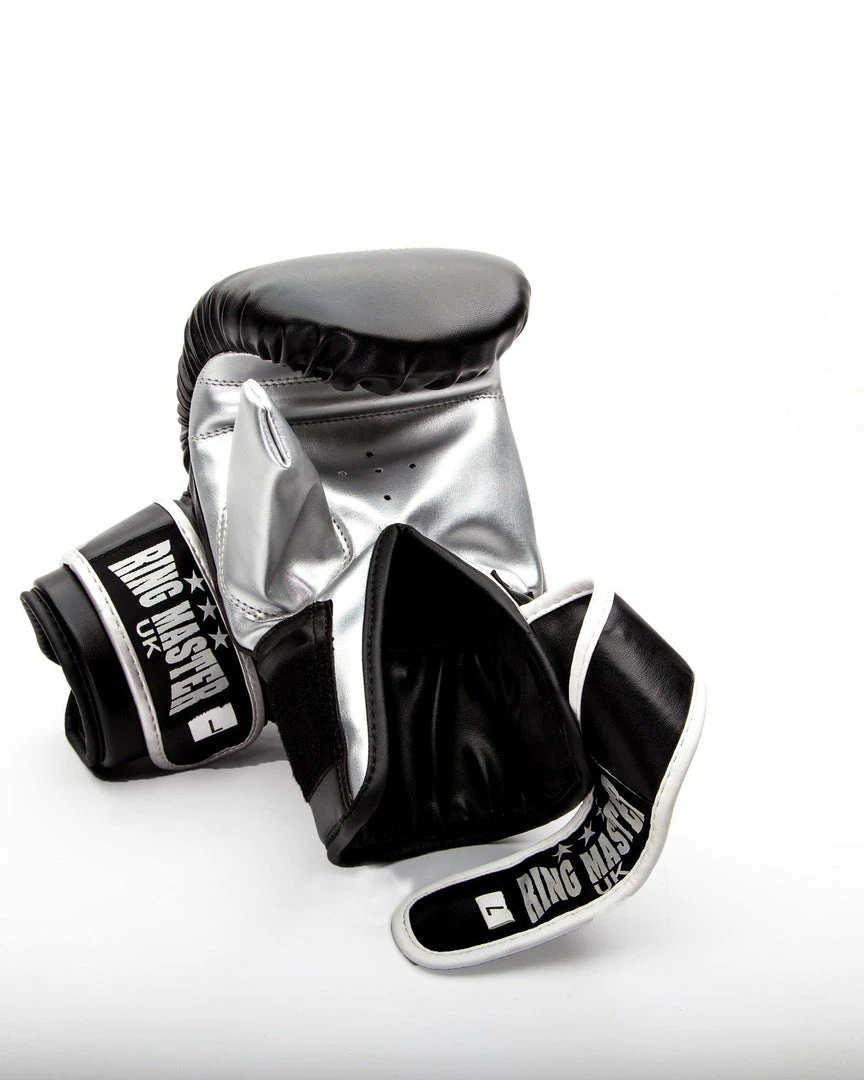 RingMaster Sports Synthetic Leather Bag Mitts Black Boxing