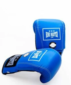 Boxing RingMaster Sports Genuine Leather Bag Mitts Blue