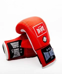 RingMaster Sports Genuine Leather Bag Mitts Red Boxing