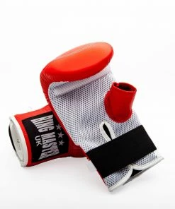 RingMaster Sports Genuine Leather Bag Mitts Red Boxing