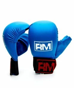 Martial Arts RingMaster Sports Synthetic Leather Karate Gloves Blue