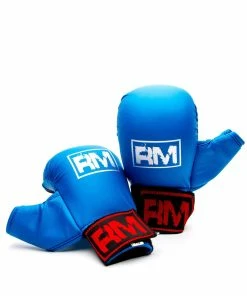 Martial Arts RingMaster Sports Synthetic Leather Karate Gloves Blue