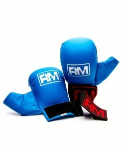 Martial Arts RingMaster Sports Synthetic Leather Karate Gloves Blue
