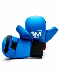 Martial Arts RingMaster Sports Synthetic Leather Karate Gloves Blue