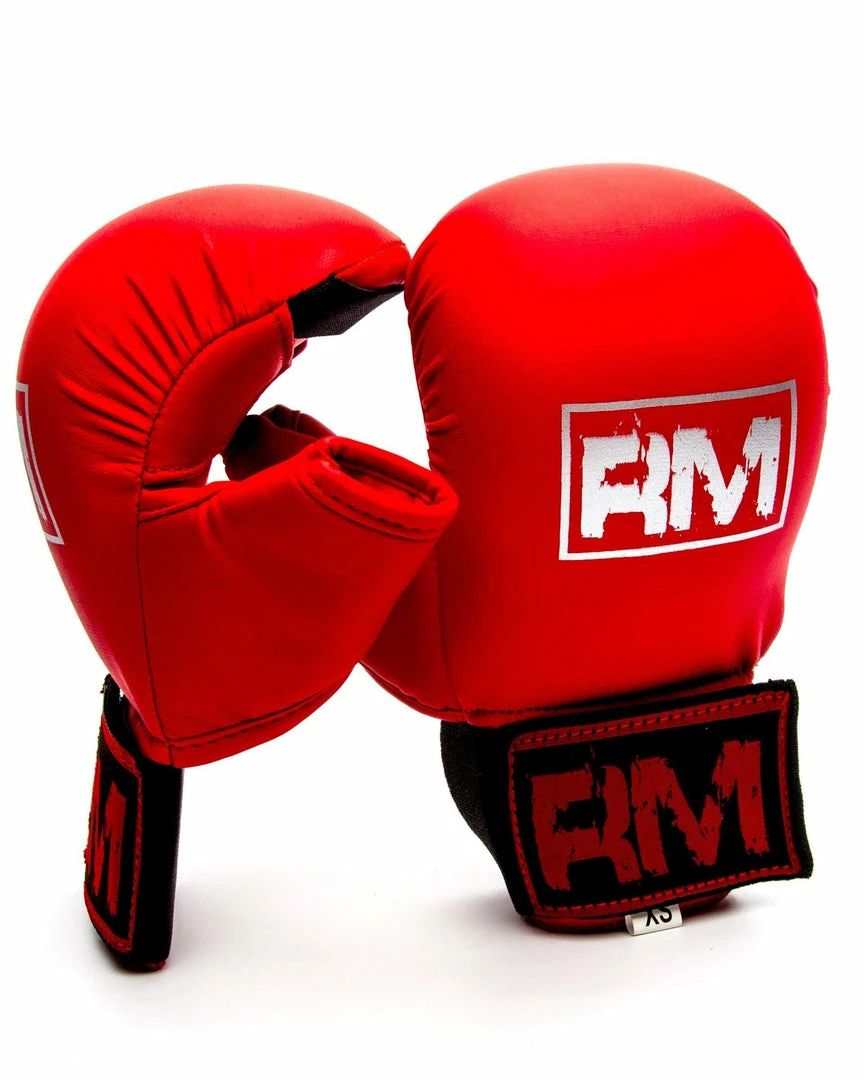 RingMaster Sports Kids Synthetic Karate Gloves Extra Small Red