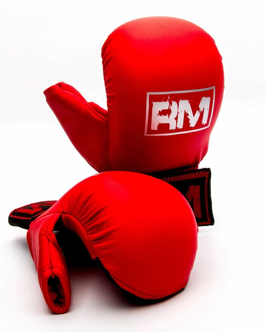 RingMaster Sports Kids Synthetic Karate Gloves Extra Small Red