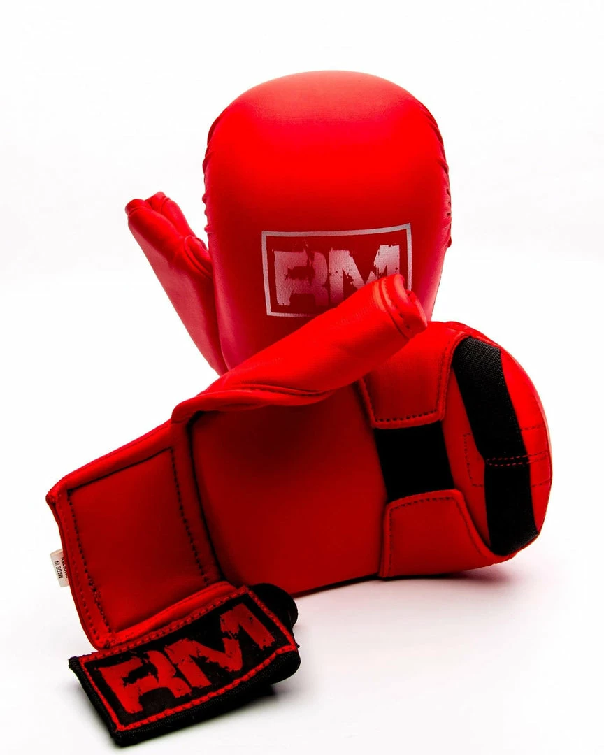 RingMaster Sports Kids Synthetic Karate Gloves Extra Small Red