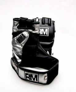 RingMaster Sports MMA Gloves Synthetic Leather Black And Silver