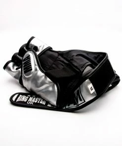 RingMaster Sports MMA Gloves Synthetic Leather Black And Silver