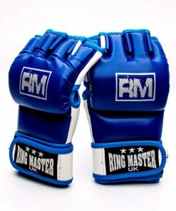 RingMaster Sports MMA Gloves Synthetic Leather Blue And White