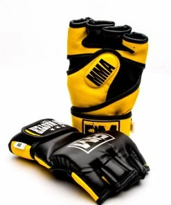RingMaster Sports MMA Gloves Synthetic Leather Black And Yellow