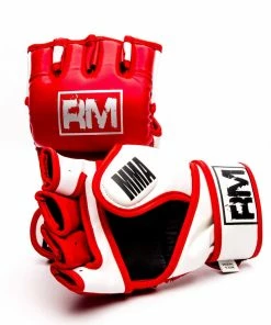 RingMaster Sports MMA Gloves Synthetic Leather Red And White