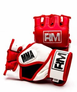 RingMaster Sports MMA Gloves Synthetic Leather Red And White