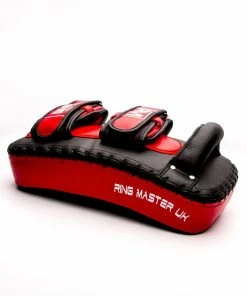 RingMaster Sports Arm Pads Synthetic Leather One Size Black And Red (Single Item) Kickboxing