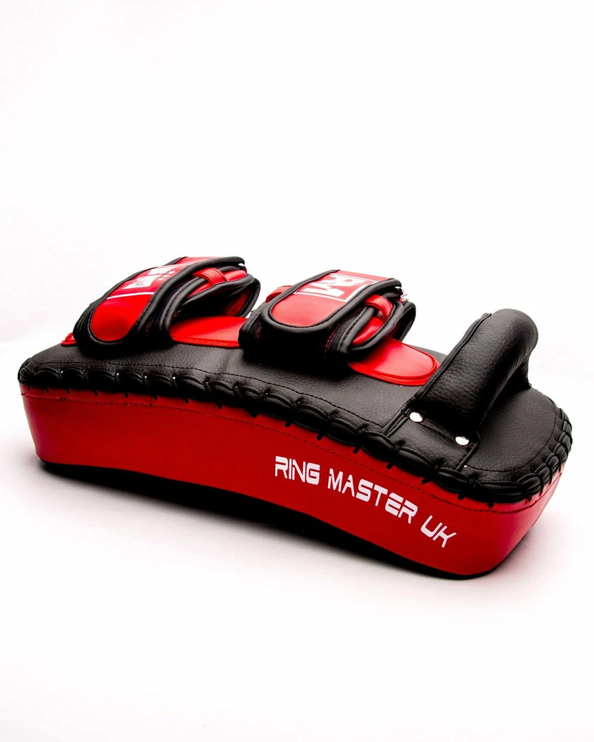 RingMaster Sports Arm Pads Synthetic Leather One Size Black And Red (Single Item) Kickboxing