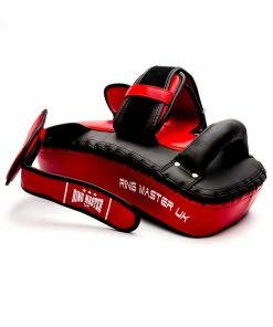 RingMaster Sports Arm Pads Synthetic Leather One Size Black And Red (Single Item) Kickboxing