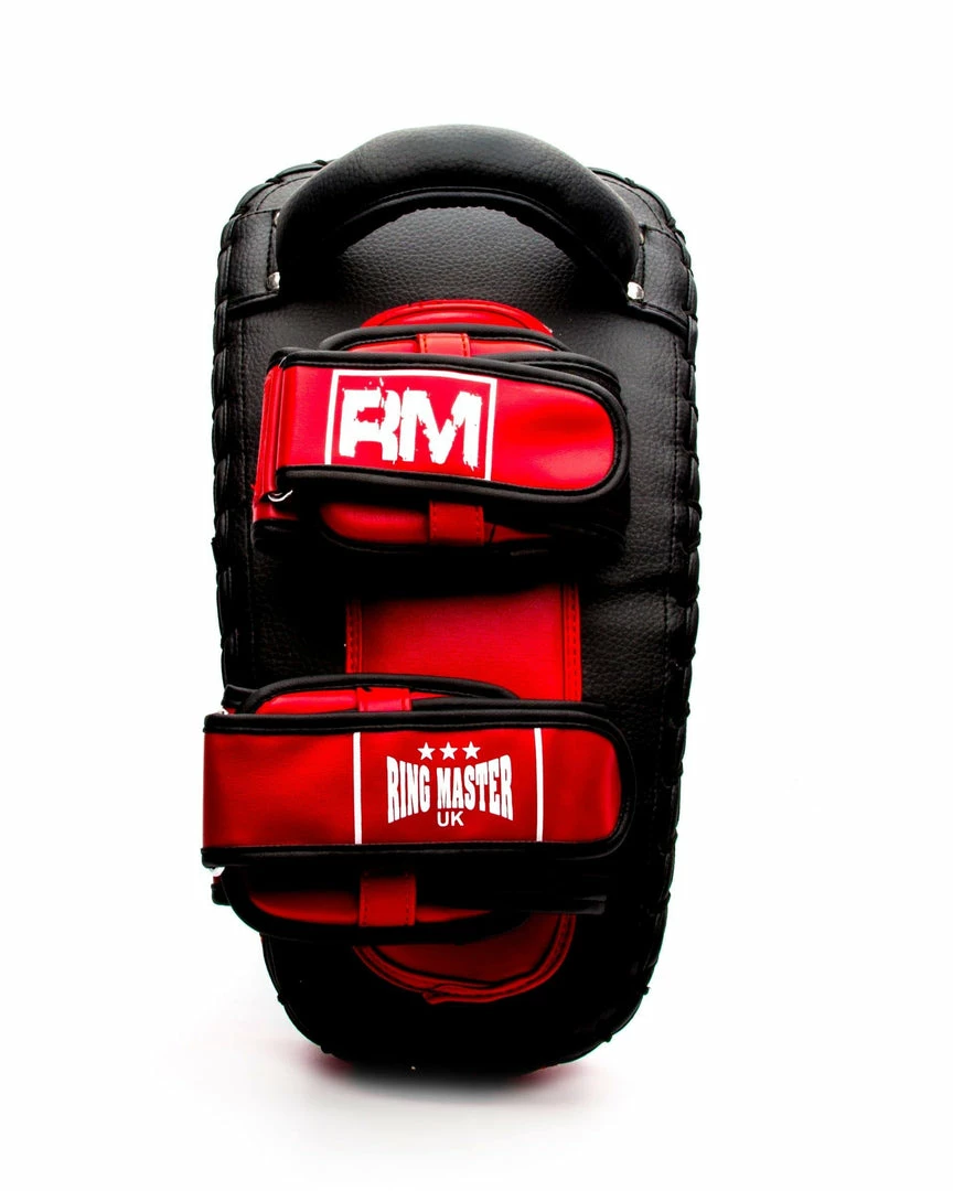 RingMaster Sports Arm Pads Synthetic Leather One Size Black And Red (Single Item) Kickboxing