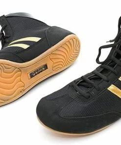 Viper Boxing Boots Mens Boys Boxing Footwear Boxing Shoes Black