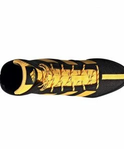 Adidas BOX HOG 3 Boxing Shoes Black And Yellow