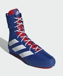 Adidas BOX HOG 3 Boxing Shoes Blue And Red