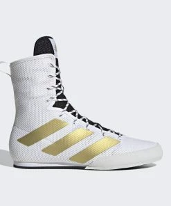 Adidas BOX HOG 3 SHOES White And Gold