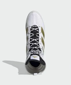 Adidas BOX HOG 3 SHOES White And Gold