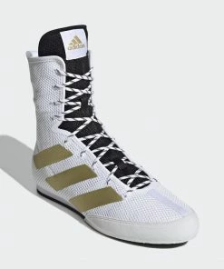 Adidas BOX HOG 3 SHOES White And Gold