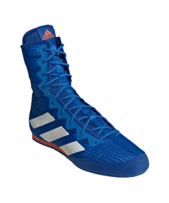 Adidas BOX HOG 4 Boxing Shoes Royal Blue White Orange