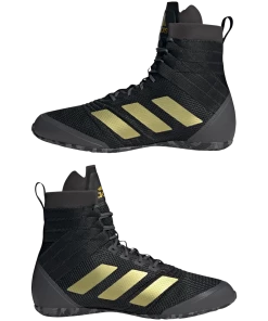 Adidas Speedex 18 Boxing Boot Black And Gold 2022