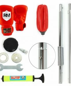 STANDING ADJUSTABLE PUNCH BAG BALL SET INCLUDES RINGMASTER SPORTS GLOVES MITTS BOXING UK NEW Kids