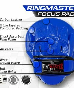 Training RingMaster Sports Ultralight Focus Pads Carbon Leather One Size Blue