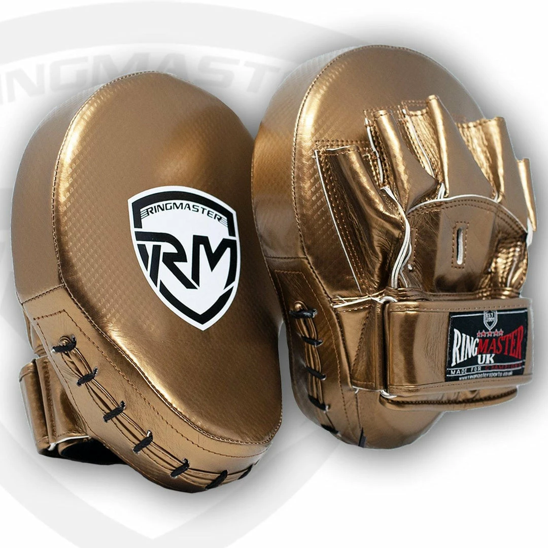 RingMaster Sports Ultralight Focus Pads Carbon Leather One Size Gold