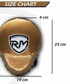 RingMaster Sports Ultralight Focus Pads Carbon Leather One Size Gold