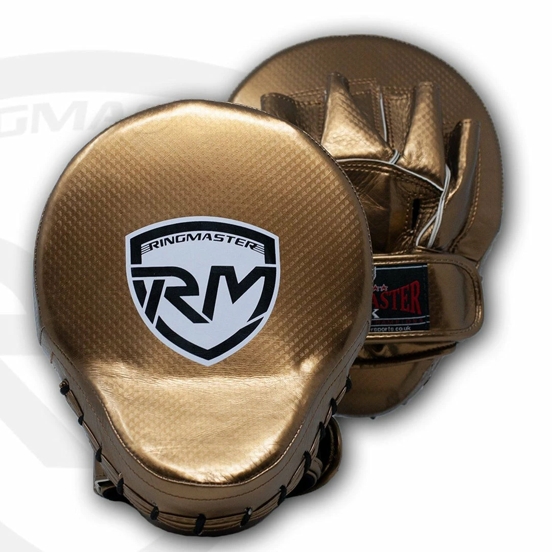 RingMaster Sports Ultralight Focus Pads Carbon Leather One Size Gold