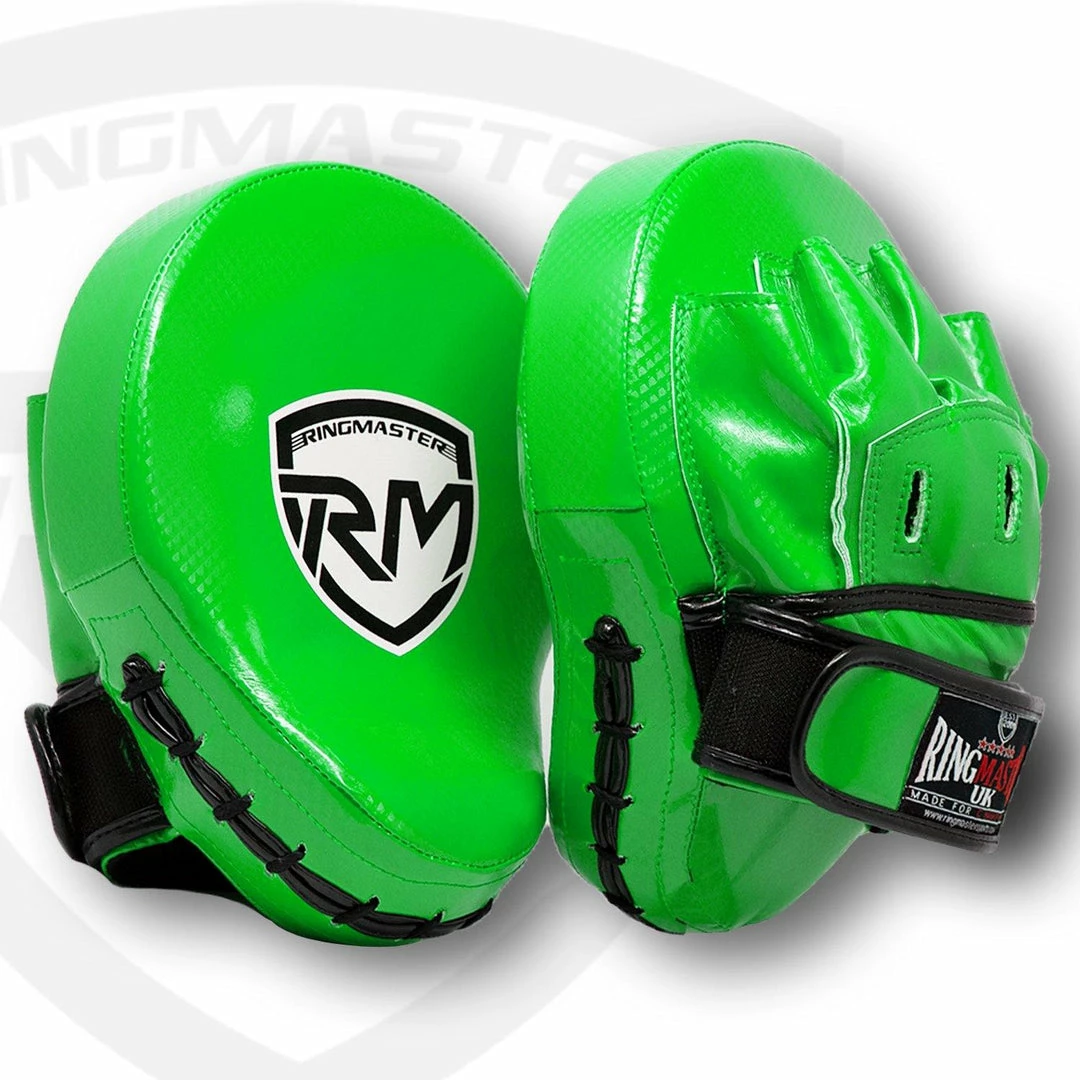 RingMaster Sports Ultralight Focus Pads Carbon Leather One Size Green Training