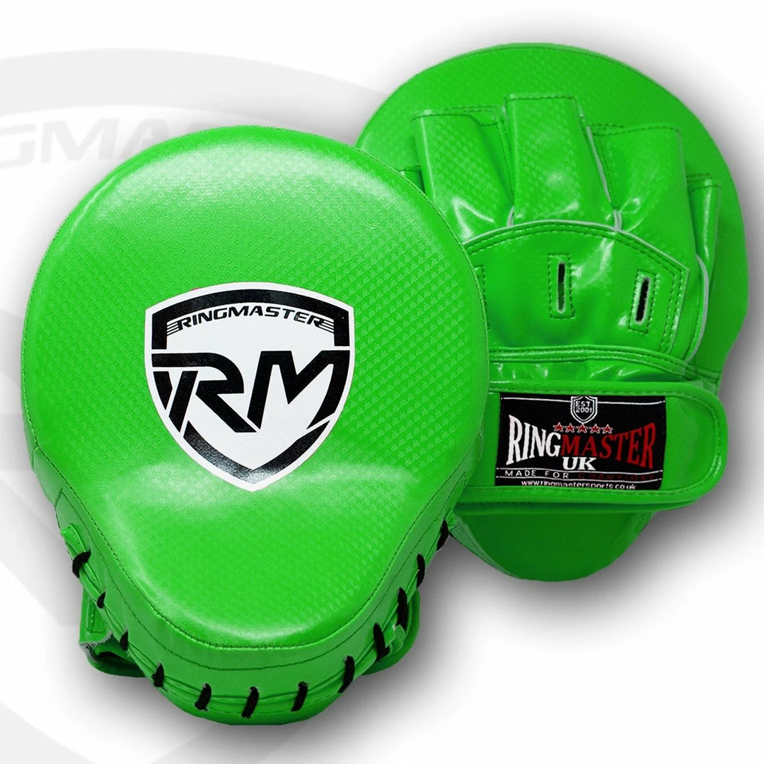 RingMaster Sports Ultralight Focus Pads Carbon Leather One Size Green Training