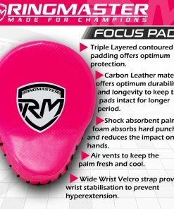 Training RingMaster Sports Ultralight Focus Pads Carbon Leather One Size Pink