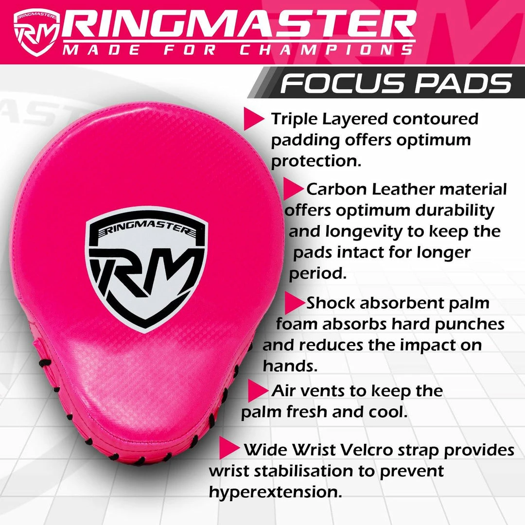 Training RingMaster Sports Ultralight Focus Pads Carbon Leather One Size Pink