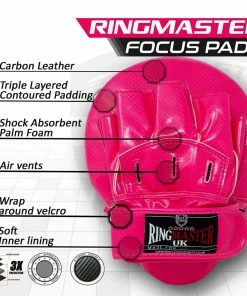 Training RingMaster Sports Ultralight Focus Pads Carbon Leather One Size Pink