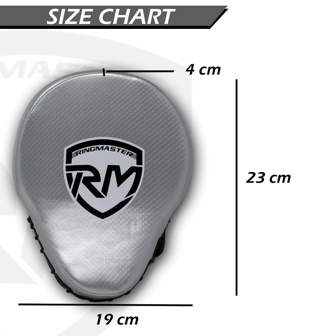 RingMaster Sports Ultralight Focus Pads Carbon Leather One Size Silver