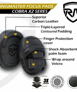 RingMaster Sports Cobra X2 Series Compact Focus Pads Black