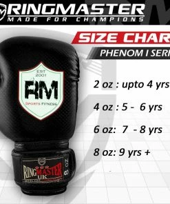 RingMaster Sports - Phenom 1 Kids Boxing Gloves CarbonTech Black