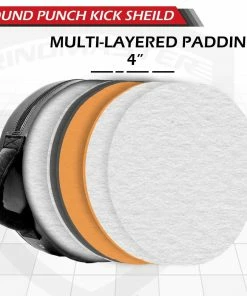 RingMaster Sports Round Kick Shield Synthetic Leather Black Training