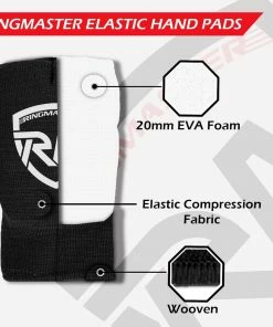 Martial Arts RingMaster Sports Slip On Elastic Hand Pads Mitts Black
