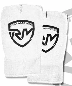 RingMaster Sports Slip On Elastic Hand Pads Mitts White