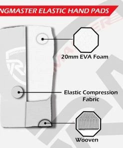 RingMaster Sports Slip On Elastic Hand Pads Mitts White