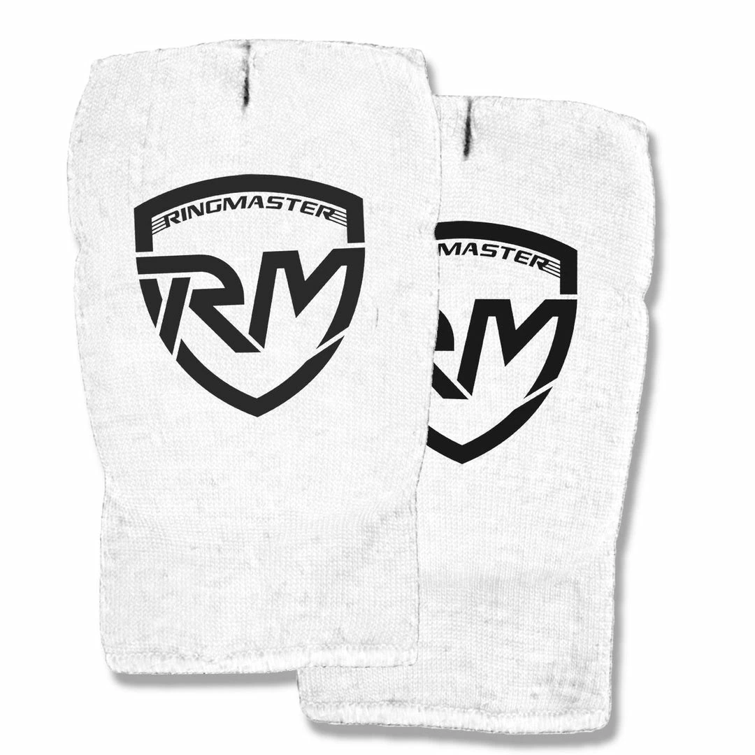 RingMaster Sports Slip On Elastic Hand Pads Mitts White