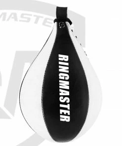 RingMaster Sports Speed Ball Genuine Leather White/Black